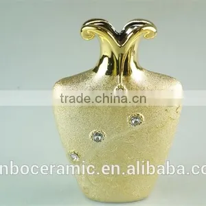 Wholesale Ceramic Vases, 2015 Latese Fashion Electroplated Gold Ceramic Vase thumbnail-3