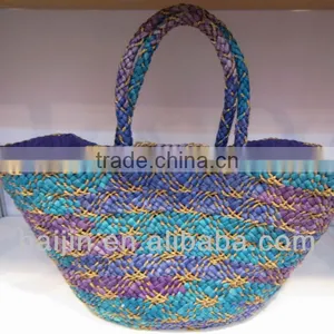 Natural Seagrass Handmade Tote Bag thumbnail-1