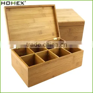 Beautiful And Custom Luxury Black Brown White Glossy Lacquer Finish Bamboo Tea Box/Homex_Factory thumbnail-1