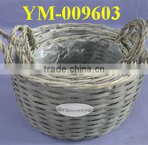Willow Garden Basket With Metal Label thumbnail-1