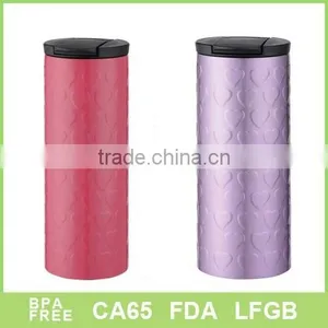 500ml Double Wall Heart Shape Stainless Steel Mug Wholesale thumbnail-1