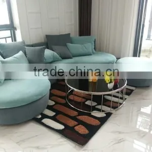 Round Coffee Table With Metal Base thumbnail-3