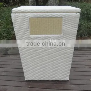 White Aluminum Outdoor Furniture Waterproof Rattan Storage Boxs thumbnail-1