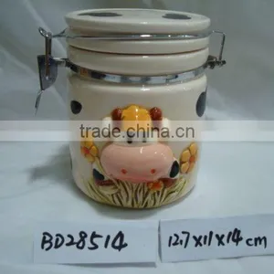 Ceramic Cow Airtight Pot 28501 thumbnail-1