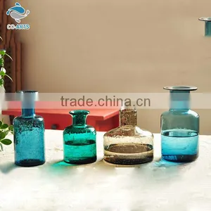 Unique Design Shaped Colorful Home Decoration Glass Flower Vase thumbnail-1