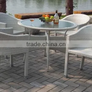 Outdoor Patio Wicker Furniture 5PC Modern Dining Set(outdoor Rattan Lounge Rattan Daybed Sofa Set(BF10-R62) thumbnail-1