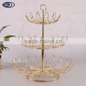3 Layers Handicraft Metal Fruit Tree Rack thumbnail-4