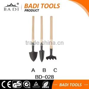 Mini Plant Kids Garden Tools Set With Wooden Handle Tool Rake Shovel thumbnail-1