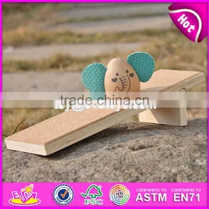 New Design Cartoon Elephant Shape Animals Wooden Toys for Kids W01B038 thumbnail-4