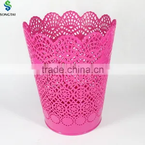 Plastic Round Hollow Out Waste Bin thumbnail-1