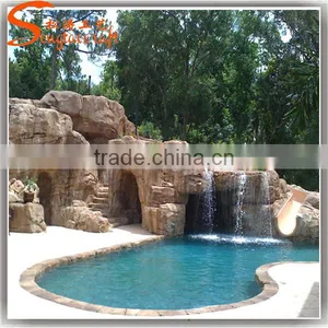 2016guangzhou Home Decorate Fiberglass Rock Waterfall Used Water Fountain for Sale thumbnail-1