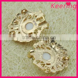 Fashionable Wholesale Acrylic Rhinestone Metallic Button for Decoration WBK-1507 thumbnail-2