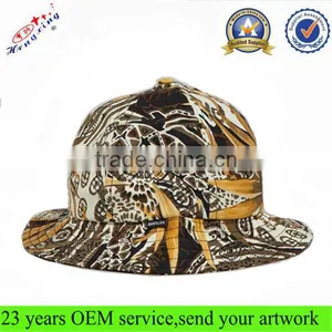 Round Top Cheap Blank Cool Stylish Custom Colorful Print Pattern Floral 6 Panel Bucket Hat thumbnail-1