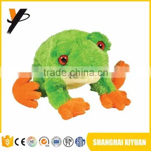 Cute OEM Design Kids Animal Gift Stuffed Green Frog Plush Toy thumbnail-1