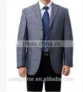 Micro-check Wool 'M Line' 3-Button Suit With Flat Front Pants (SHT1060) thumbnail-1