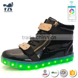 2016low MOQ With App Controlled Bluetooth Twin Lamp Dance ODM Led Light up Shoes thumbnail-1