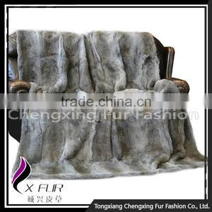 CX-D-08B Express Hand Made Real Rabbit Fur Carpet thumbnail-2