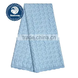 Simple Fashionable Wholesale Cotton African Lace Fabrics Latest Design African Swiss Voile Lace Fabric SL0425 thumbnail-3