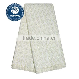 Simple Fashionable Wholesale Cotton African Lace Fabrics Latest Design African Swiss Voile Lace Fabric SL0425 thumbnail-6