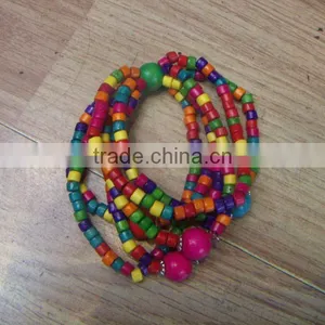 Fashion Color Wood Beads Bracelet, Custom Jewelry, Summer Jewelry thumbnail-1