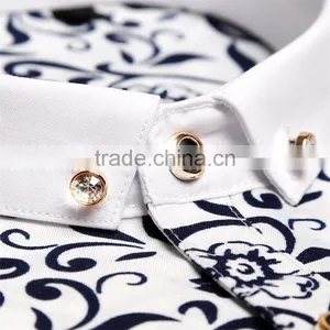 Long Sleeve Latest Luxury Design Men's Formal Business Dress Shirt Manufacture in China thumbnail-2