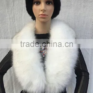 New Selling Faux Fur Collars Scarf Collar White&Black Winter Pure Color Autumn And Winter thumbnail-3