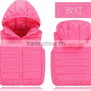 Wholesale Customize Cheap Kids Children Winter Down Vests and Clothes thumbnail-1