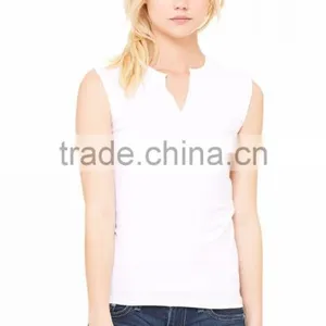 Bella+Canvas Women's Cotton Spandex Slit-V Raglan Tee - 95% Combed and Ring-spun Cotton 5% Spandex and Comes With Your Logo thumbnail-3