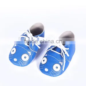 Cute Cat Design Leather Baby Moccasin thumbnail-6