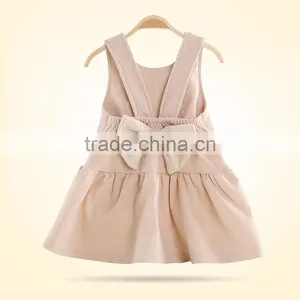 Wholesale Baby Organic Cotton Dresses Baby Girls' Organic No Sleeve Bodysuit Dress thumbnail-4