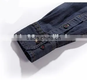 2016 Men Denim Shirts Wholesale , Men Denim Casual Shirt thumbnail-3