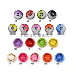 Factory Direct Sales 8Colors 12.5mm Resin Button Candy Colors Fine Side Kids Button Children DIY Buttons thumbnail-5