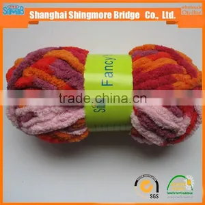 China Novelty Yarn Factory Cheap Wholesale 100 Polyester Knitting Chenille Yarn for Knitting Scarf in Low Yarn Price thumbnail-2