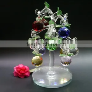 Unique Crystal Apple Tree Have 10 Pcs Applefor Wedding Gift and Home Decoration thumbnail-5