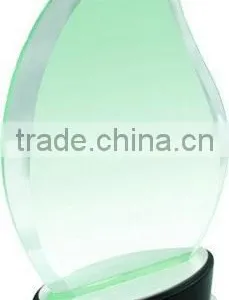 Factory Wholesale Customized Engraving Crystal Glass Trophy For Wooden Base JKC-02 thumbnail-1