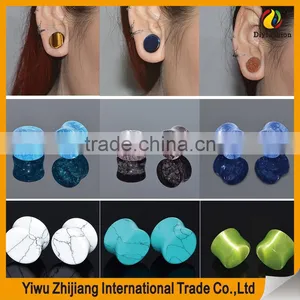 Amethyst Concaved Convex Flat Natural Stone Plugs thumbnail-6