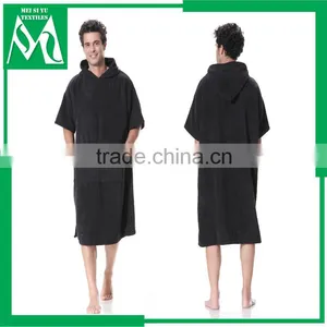 Changing Poncho Towel Black Microfiber thumbnail-1