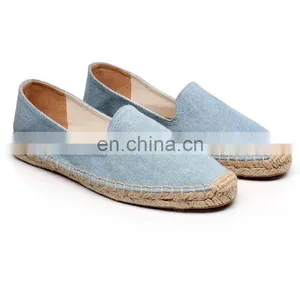 Wholesale Washed Demin Canvas Alpargata Women Slip on Shoes thumbnail-4