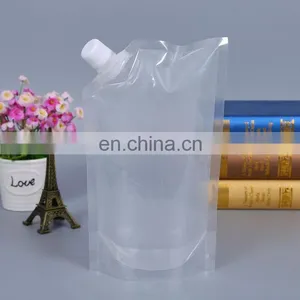Trusted Factory Supplier Stock Clear Pvc Liquid Plastic Stand up Pouch With Spout for Milk Power/ Match Tea Power thumbnail-4