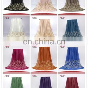 New Designs Multiple Colors Pashmina Scarf Muslim Woman With Embroidery Pattern thumbnail-6
