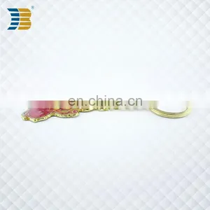 3D Indian Lady Custom Painted Gold Plating Keychain thumbnail-2