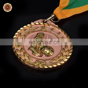 Wr Online Shopping Quality Metal Medal for Awards Collectible Soccer Game Medal With Ribbon thumbnail-1