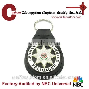High Quality Leather Military Police Keychain thumbnail-1