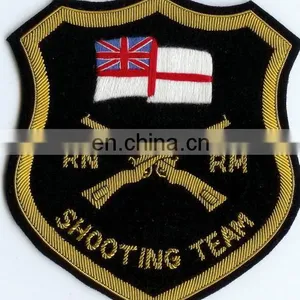 Embroidered Bullion Wire Blazer Badges Woven Patches thumbnail-1
