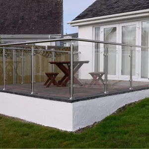 Best Quality Balcony Glass Railing With Glass Clamps Stainless Balustrade Fittings thumbnail-4
