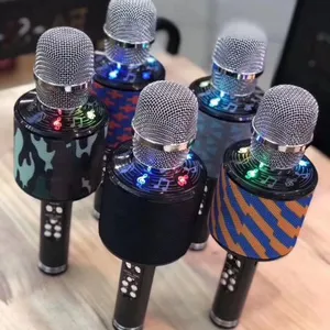 The New V8 Cloth Art Bluetooth Microphone Hand-held Mobile Phone Karaoke Microphone KTV Dedicated Wireless Bluetooth Mic thumbnail-2