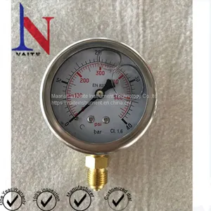 Mechanical Movement Bourdon Tube Glycerin Pressure Gauge thumbnail-1