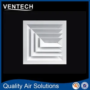 Aluminum Air Terminals Return Air Back X Structure Square Ceiling 4 Way Diffuser thumbnail-4