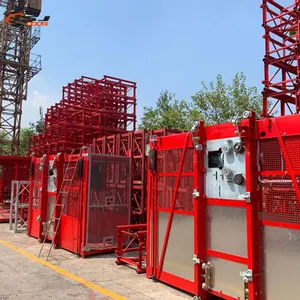Construction Machinery SC200/200 Two Cages 0-33m/min 2000kg Construction Hoist thumbnail-3