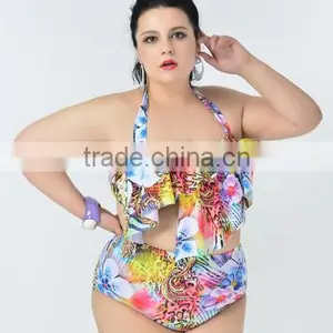 New Arrived Swimwear Bikinis Cheap Fat Lady Sexy Indian Style Bikini thumbnail-1